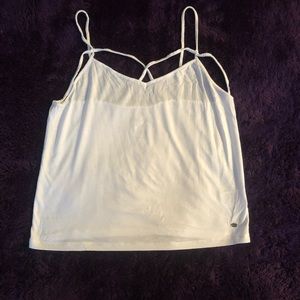 Crisscross white AE tank top